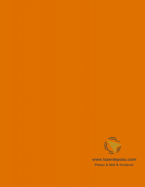 Portakal Tek Yüz Boyalı 2,7mm MDF (210x170cm)