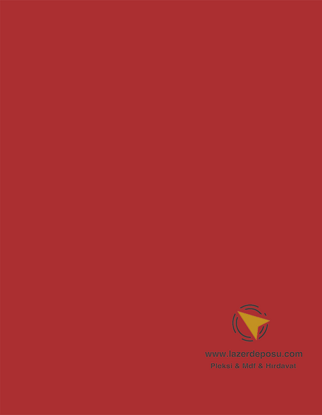 Kırmızı Tek Yüz Boyalı 2,7mm MDF (210x170cm)